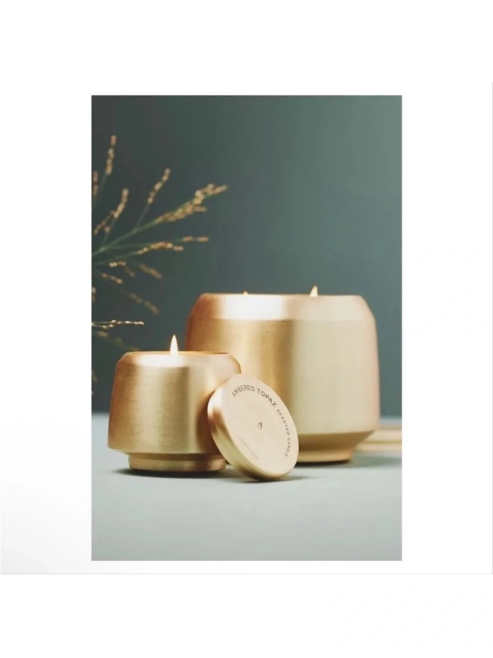 NWT Anthropologie The Gather Candle Ambered Topaz/ Medium